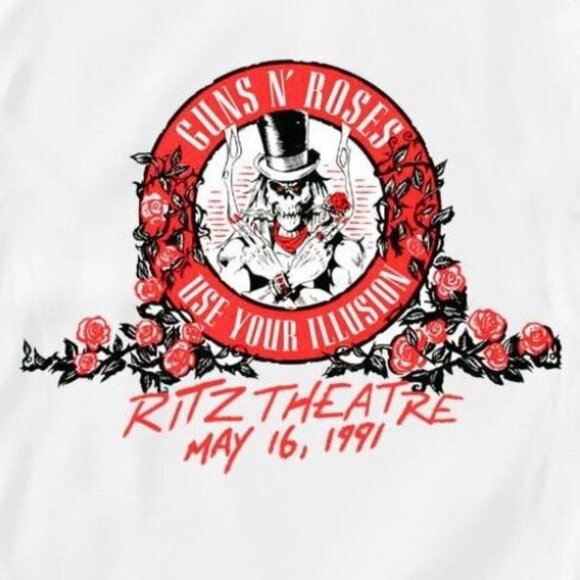 Guns N’ Roses Ritz Theatre 1991 Tour Shirt – Vintage Rock Band Tee 91 - Picture 2 of 5